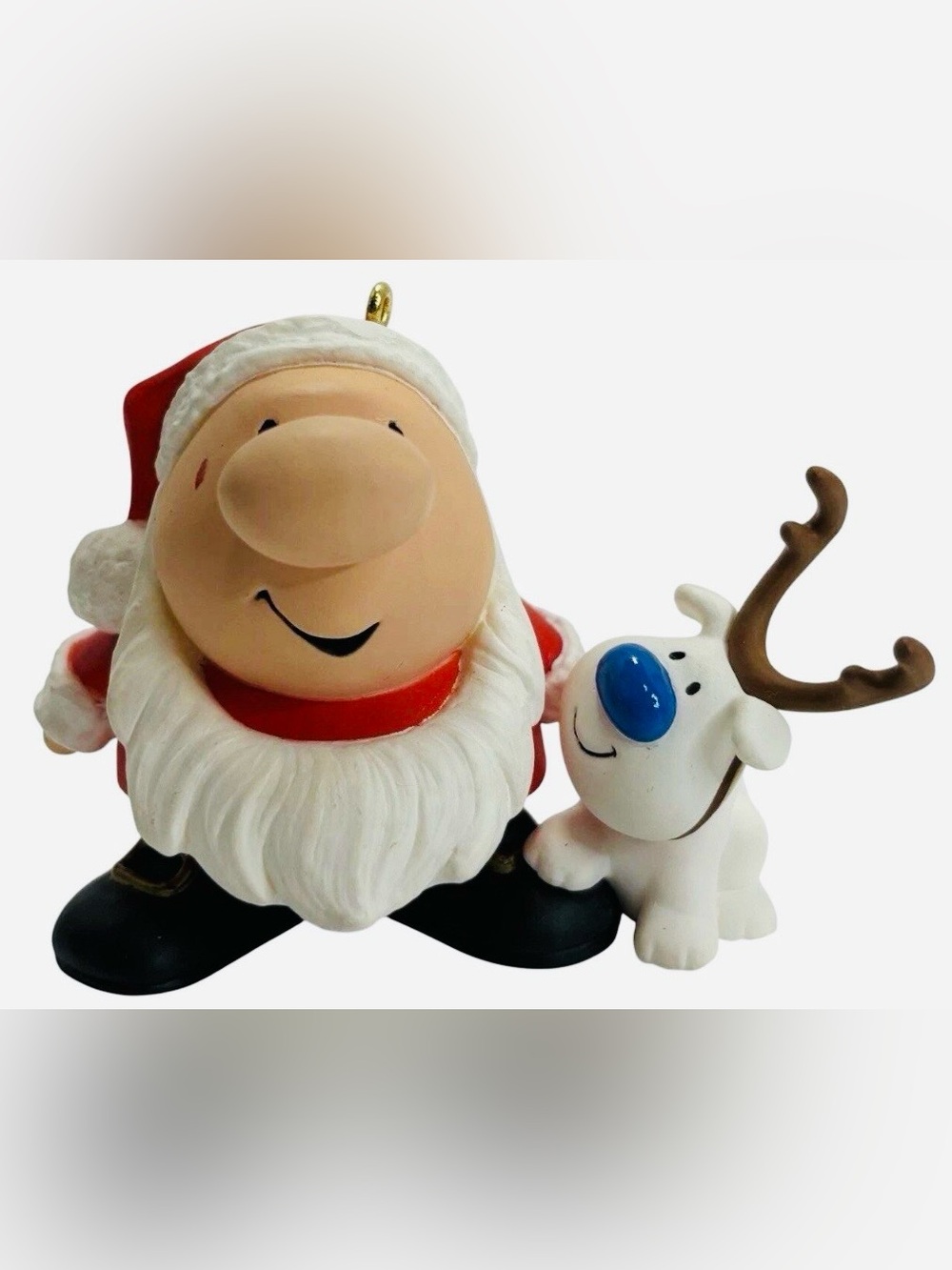 1996 Ziggy KEEPSAKE 25th anniversary Santa with Blue-Nosed Dog Figurine